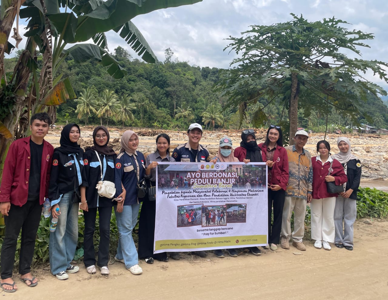Aksi Nyata Mahasiswa: Donasi untuk Korban Banjir di Batu Busuak, Padang